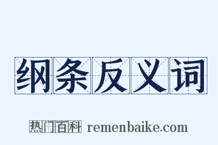 纲条反义词是什么意思的图片